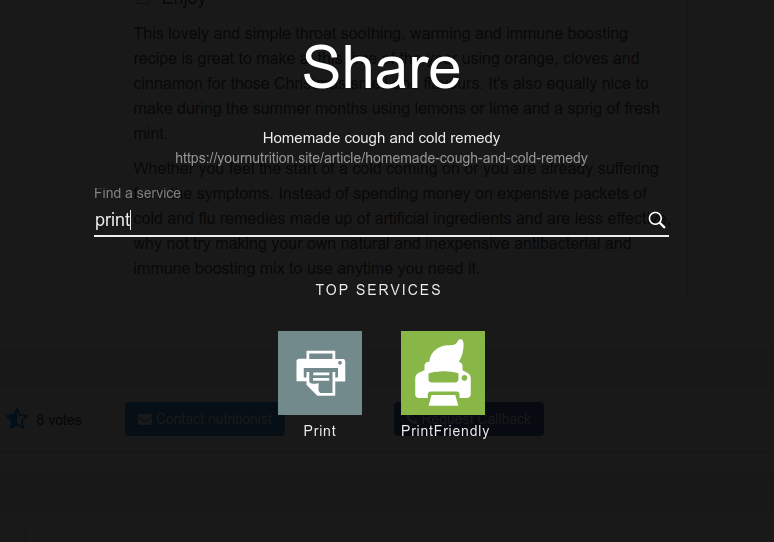 Step 4: Search for the print share button.