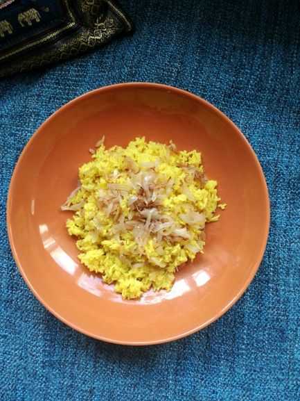 Bowl of spiced pilau rice