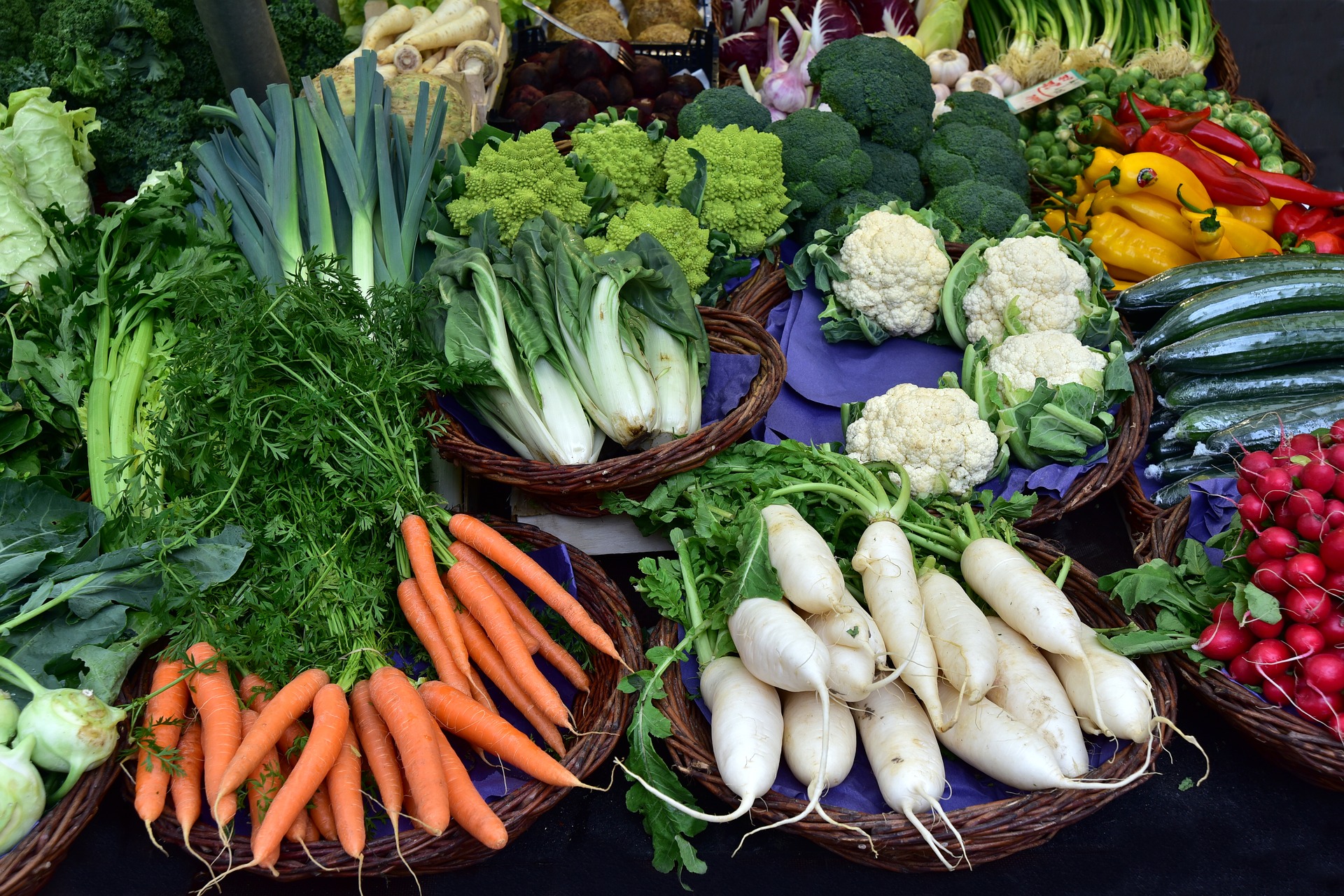 Selection of fresh vegetables