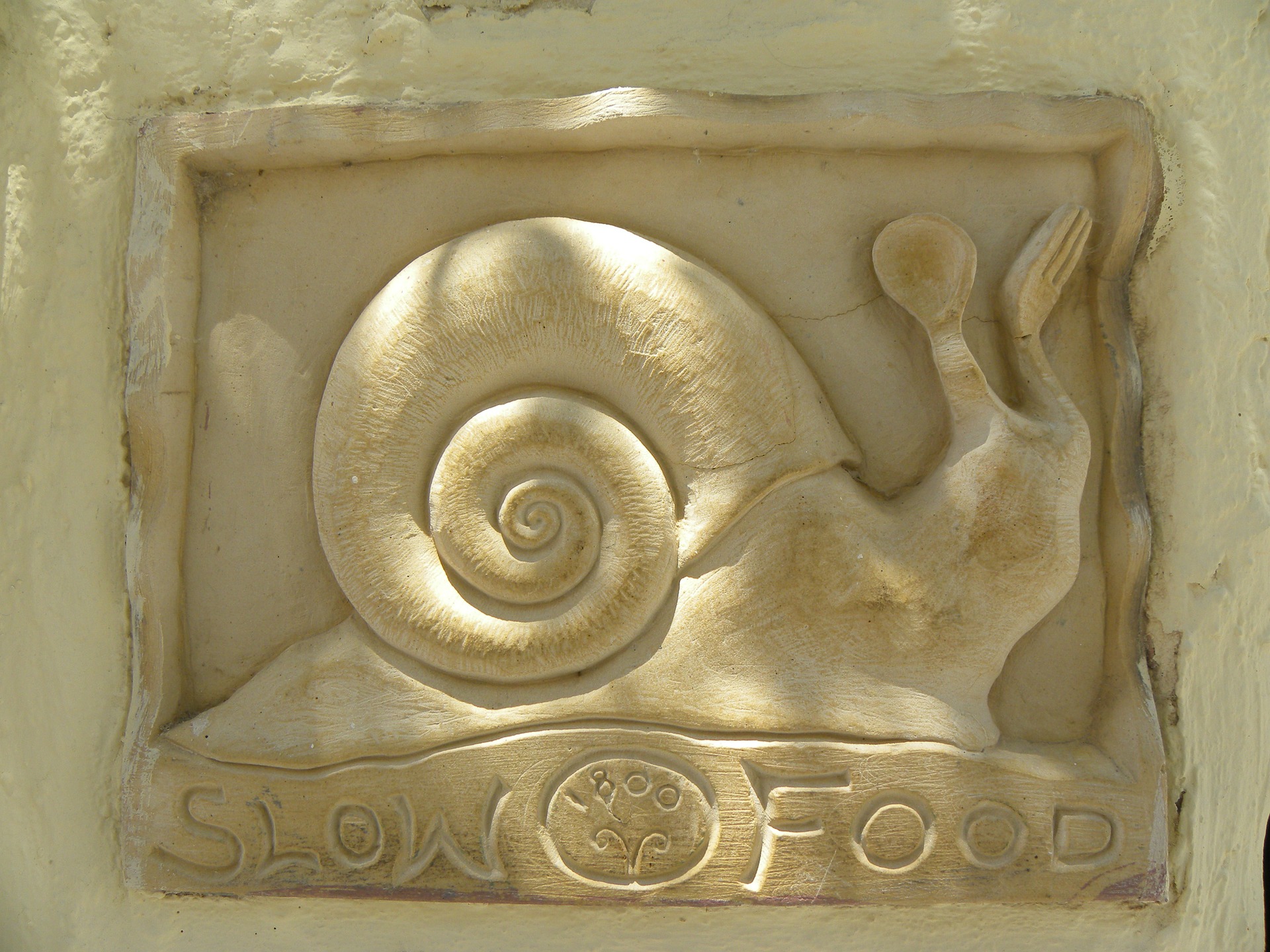 Snail image restaurant relief