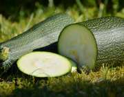 Sliced courgette