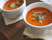 Homemade vine tomato soup