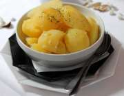Freshly boiled potatoes