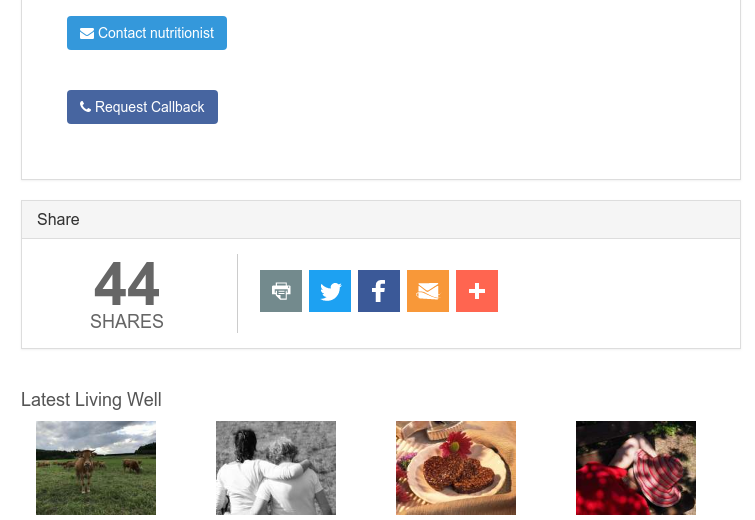 At the bottom of all articles, we have an interact and share panel.